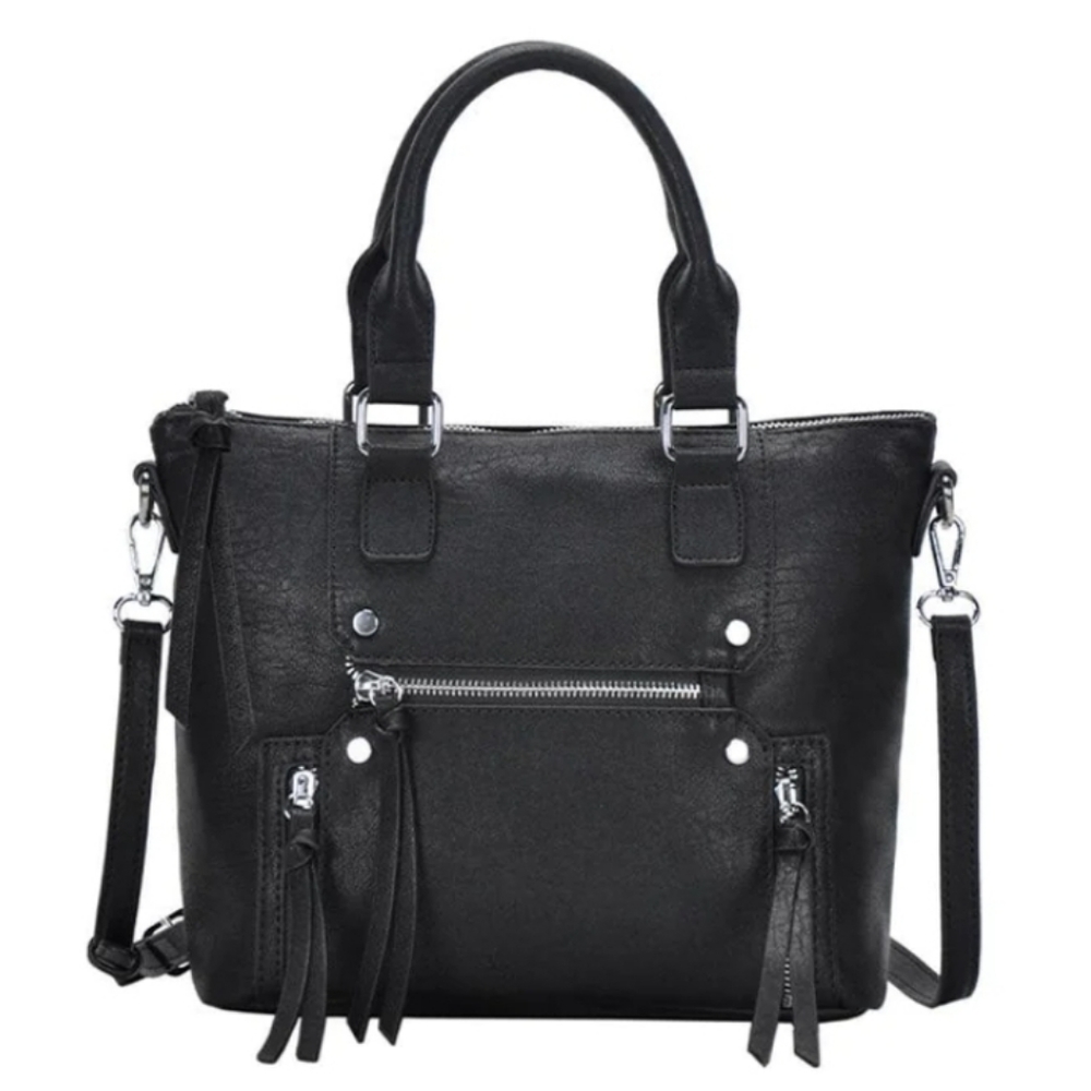Antik Kraft Clover Black Leather Bag‎